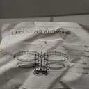 Modern Crystal Ceiling Light LED Chandelier Five Rings Ceiling Light Chandelier for Dinning Room Bedroom Kitchen (Cool White)