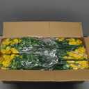 Grunyia 20 Bundles Artificial Flowers for Outdoors, UV Resistant Fake Plants Flowers Greenery Shrubs Plants for Decoration Outside Plants Hanging Planter Home Garden Decor (Yellow)
