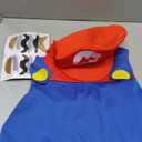 Disguise mens Mario Costume, Official Nintendo Super Mario Bros Adult Costume With Hat and Mustache Large