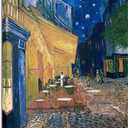 Wieco Art Cafe Terrace at Night Large Modern Giclee Canvas Prints Vincent Van Gogh Artwork Oil Paintings Reproduction Landscape Picture Photo Printed on Canvas Wall Art for Living Room Decorations (24L" x 20W")