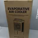 Swamp Cooler, 3-IN-1 Evaporative Air Cooler with Display & Remote, Windowless Portable Air Conditioners with Ice Cooling, 12H Timer, 6 Speeds, 60 Oscillation, Air Cooler Fan for Home Office
