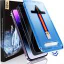 MAGIC JOHN 2 Pack for iPhone 14 Pro Max 6.7 inch Privacy Tempered Glass Screen Protector, Auto Dust-Elimination Installation, Easy Installation, Bubble Free