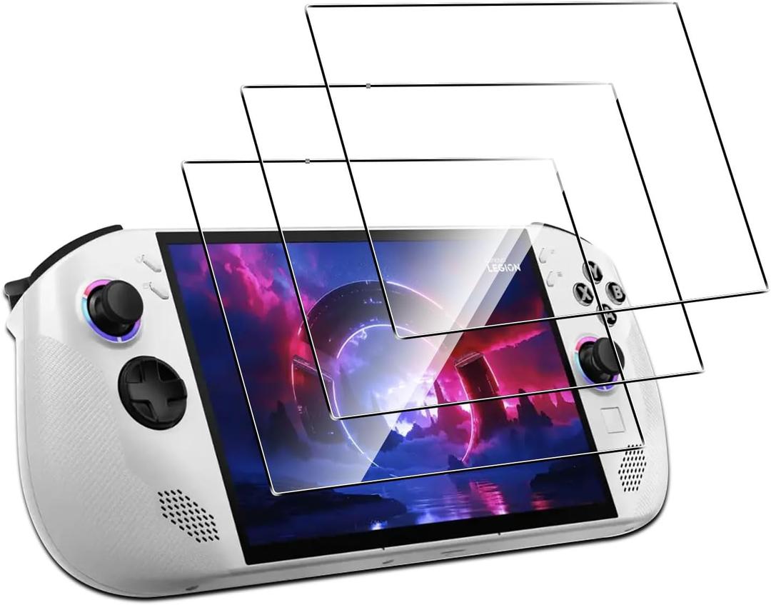 3 Pack Screen Protector for Lenovo Legion Go S Handheld 2025 Tempered Glass 9H Hardness.Anti-Fingerprint No Bubbles High Definition 8 inch Full Coverage.Easy Installation