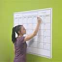 36" x 48" Erasable Undated One Month Laminated Wall Calendar Monthly Planner Blank Reusable Perfect for Organizing Home Office Academic Schedules w/FREE ERASE MARKER (36x48), 48w x 36h
