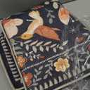 Anidaroel 48"x60" Office Chair Mat for Hardwood Floor/Tile, Black Floor Mat for Office Chairs, Anti-Slip Floral Under Desk Rug for Rolling Chairs, Bird Bug Low Pile Desk Chair Mats for Hardwood