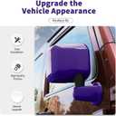 Side Mirror Cover,Rearview Mirrors Decoration Trim Kit Fit for 2007-2018 Jeep Wrangler JK JKU(Purple)