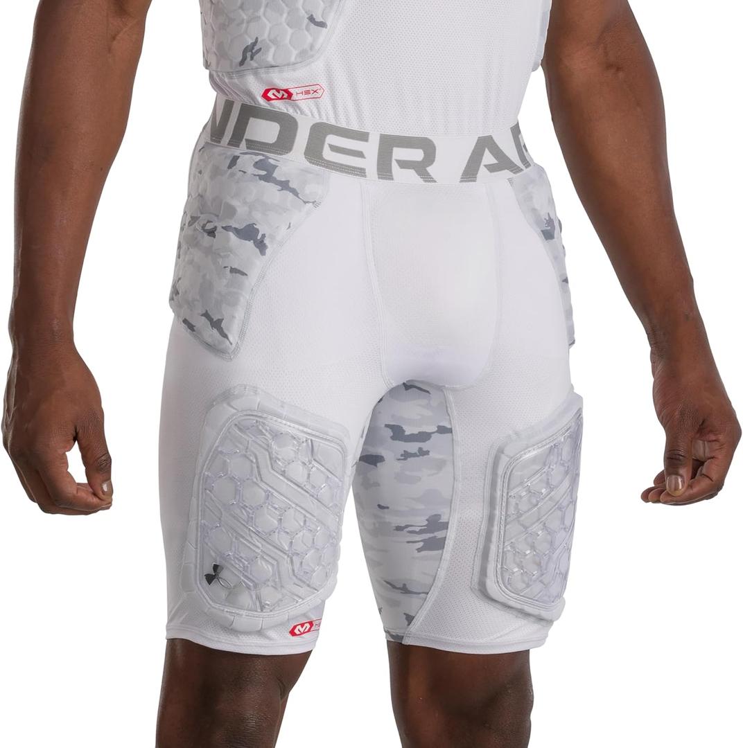 Under Armour Gameday Pro 5-Pad, Mens Football Girdle (Medium, White Camo)