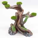 relaqcc Reptile Decor Aquarium Decorations Artificial Moss Resin Fish Tank Rocks Simulation Hollow Tree Leopard Gecko Trunk Accessories Aquarium View（Medium）