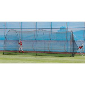 Heater Sports PowerAlley Baseball & Softball Batting Cage Net & Frame - Heavy-Duty Net with Built-in Pitching Machine Harness for Safety (Machine Not Included) | Ideal for Batting Practice & Training