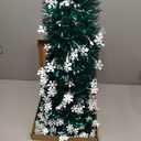 Pop-Up Artificial Christmas Tree with 100LED Lights,Collapsible Pencil Christmas Trees for Holiday Carnival Party Christmas Decorations (Green)