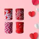 3 x Red Heart Wired Edge Ribbon, Pink Dot Wide Pink Dot Craft Ribbon for Wrapping and DIY Projects, 20 Yards, 2.5 inches