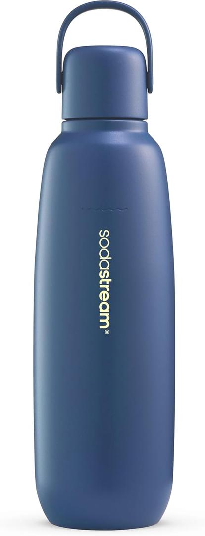sodastream Fizz & Go Cool - All Metal Bottle (Storm) Carbonating Bottle Capacity, 0.9L