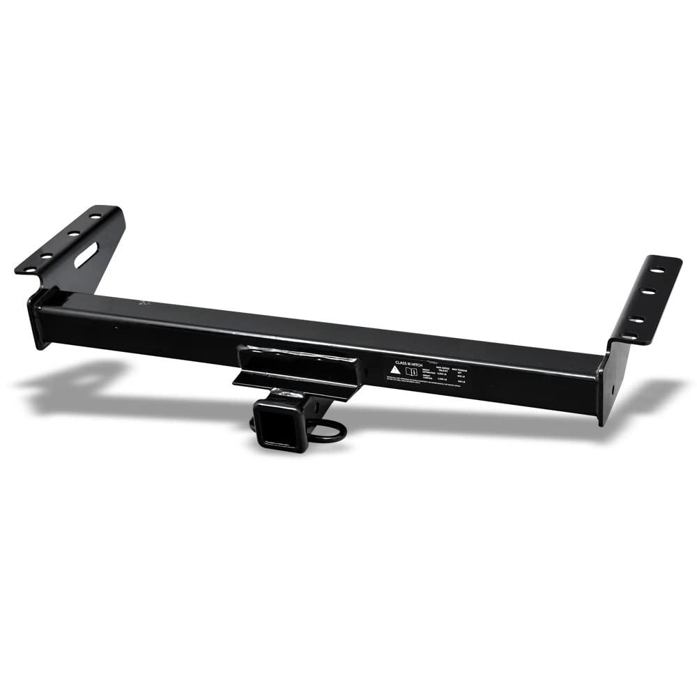 Class 3 III Black 2" Receiver Tube Rear Bumper Trailer Tow Hitch Towing Mount Compatible with 84-01 Jeep Cherokee