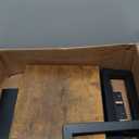 WESTREE Dual Monitor Stand Riser, Wood and Steel Multi-Purpose Desktop Storage Stand for 2 Monitors for Computer, Laptop, Printer, TV, Rustic Brown (Large)