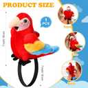 HyDren 1 Piece Stuffed Parrot on Shoulder 7 Inch Plush Shoulder Parrot Gift for Costume Accessory Animal Toys Cosplay Prop for Birthday Party (Classic,Red)