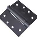 3 Pack - 4"x4" Residential Black Finish Reversible Self Closing Door Hinges - Squared Corners Auto Close Spring Hinge, Black Door Hinges