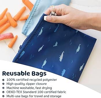 2 Pcs Wet Bags Waterproof Reusable Zippered Pocket Cloth Diaper Wet Dry Bags for Travel Beach Pool Swim, Baby Diapers,Gym Yoga Wet Clothes,Swimsuit, Water Wipes