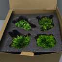 MAKHOT 4PCS Cute Artificial Mini Succulent Plants with Creative Human Shaped Pots, Small Fake Plants for Shelf Desk Tabletop Office Home Decoration(Black)