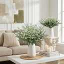 lovemoon 100 Pcs Mix Babys Breath Artificial Flowers Eucalyptus Stem Bulk