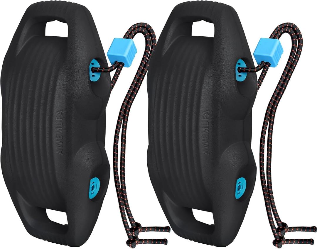 Boat Fenders Easy to Install Bumper for Docking Ideal Fender for Pontoon, Bass, Jet Ski and Fishing Boats (Black)