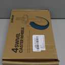 HOLKIE Caster Wheels 3 inch with No Brake Stem Casters, 3/ 8" -16 x 1-1/ 2" (Stem Diameter 3/ 8", Stem Length 1-1/ 2") Threaded Swivel Casters Set of 4 Heavy Duty Castors Grey