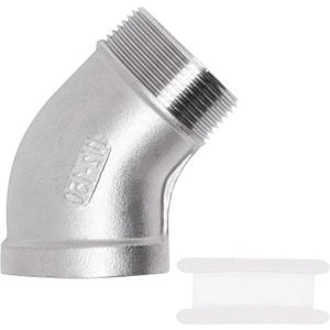 1PCS 45 Degree Elbow 1-1/2" NPT Male x 1-1/2" NPT Female Street Elbow 304 Stainless Steel Pipe Fittings Male to Female Threaded Coupler