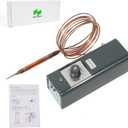 LEAPTREND W1609-101 Thermostat Temperature Controller Refrigeration Remote Bulb TH-1609, from -30 Degrees F to 90 Degrees F (-34 Degrees C to 32 Degrees C), 5 Ft Capillary