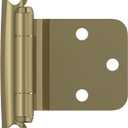 Amerock BPR7630BBZ | Reverse Bevel Face Frame Cabinet Hinge | Variable Overlay Self Closing Face Mount | Golden Champagne | Kitchen Cabinet Door Hinge | 1 Pair/2 Pack | Functional Hardware