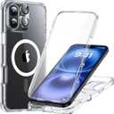 ESR for iPhone 16 Plus Case, Compatible with MagSafe, Full-Body Military-Grade Drop Proof Case with Built-in 9H+ Tempered Glass Screen Protector, Armor Series, Clear