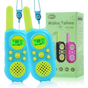 Walkie Talkies for Kids 22 Channels Long Range 2 Way Radio Toys for 3-12 Ages with LCD Flash Light,Birthday Gifts for 4 5 6 7 8 9 Years Old Boys Girls for Camping Hiking Indoor Outdoor (Blue)