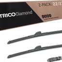 TRICO Diamond 22" + 22" Super Premium Automotive Replacement Windshield Wiper Blades (Set of 2), Passenger and Driver Side All-Weather Beam Wiper Blades for Select Vehicle Models (Item #25-2222)