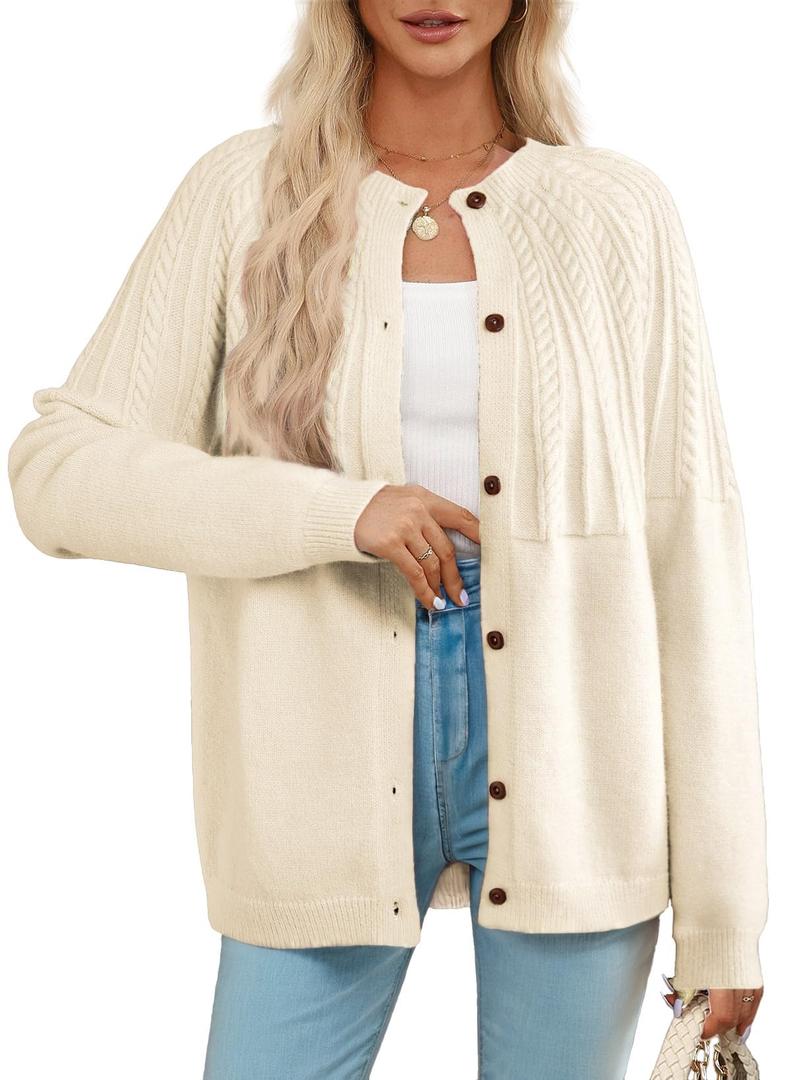 Dokotoo White Cardigan Sweaters for Women 2026 Fall Outfits Fashion Long Sleeve Casual Open Front Cardigan Ashion Trendy Women's Cardigans Lightweight Fitted Crochet Knit Winter Cardigan, XL