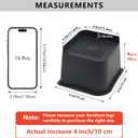 Bed Risers 4 inch Heavy Duty, 4 Pack Oversized Furniture Risers 6 inch, Black Bed Lifts Risers for Table, Sofa, Chair, Couch, Desk, Bed Frame Risers Supports Up to 6,500 Lbs