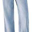 PLNOTME Womens Baggy Jeans Boyfriend Wide Leg Trendy Casual Mid Rise Cuffed Hem Denim Pants with Pockets