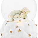 DEMDACO Lay Me Down to Sleep White and Grey 5.5 Inch Illuminated Musical Water Globe Plays Jesus Loves Me