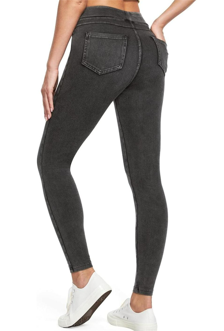 IUGA Stretchy Jeans for Women High Waist Jeggings Tummy Control Skinny Jeans Pull on Leggings with Pockets Trendy Casual size: 16