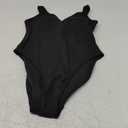 LASLULU Womens One Piece Swimsuit Padded Sexy V Neck Swim Suits Modest Tummy Control Bathing Suits L