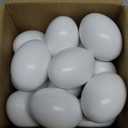 20 PCS White Wooden Eggs to Paint Fake Easter Eggs Dummy Faux Wooden Eggs for Easter Decorations