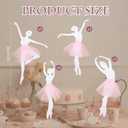 20 Pcs Ballerina Party Hanging Decorations 3D Ballerina Dancer Ornaments Ballet Dancer with Pink Tulle Skirt Hanging Banner Pink Ballet Birthday Decor for Baby Shower Princess Party Supplies