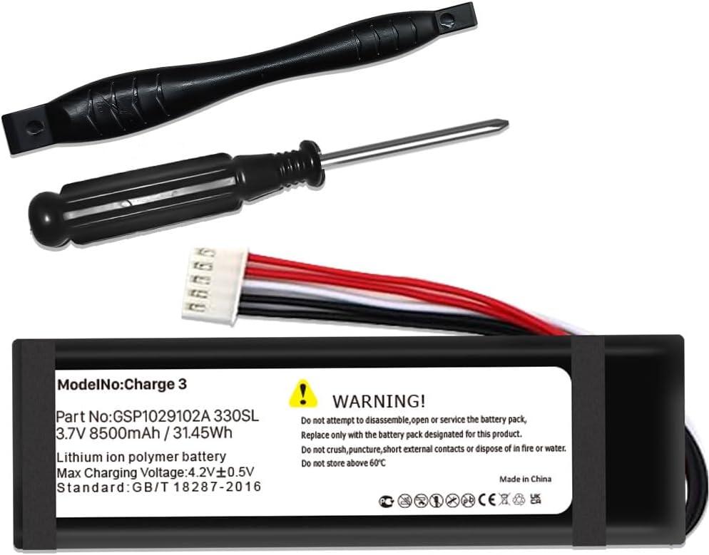Battery for Charge 3,[8500mAh] High Capacity Replacement Battery Compatible with GSP1029102A 330SL Speaker