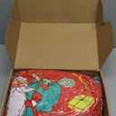 8 Pcs Christmas Patio Cushion Covers, Santa Claus Stretch Sofas Seat Covers for Home Indoor, Claus Printed Replacement Furniture Protector Slipcover for Christmas Decor, with Elastic Fixing Buckle