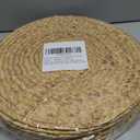 Round Woven Placemats 14 inch Set of 10 - Boho Rattan Placemats Natural Water Hyacinth Placemat, Farmhouse Weave Place Mats, Rustic Braided Wicker Table Mats for Dining Table,Home,Wedding