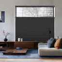 MYshade Top Down Bottom Up（TDBU） Cellular Shades, 1.5 inch Cordless Blackout Honeycomb Pleated Blinds for Windows Home Bedroom Office, Light Control, Thermal Insulated, 36" W x 64" H,Black