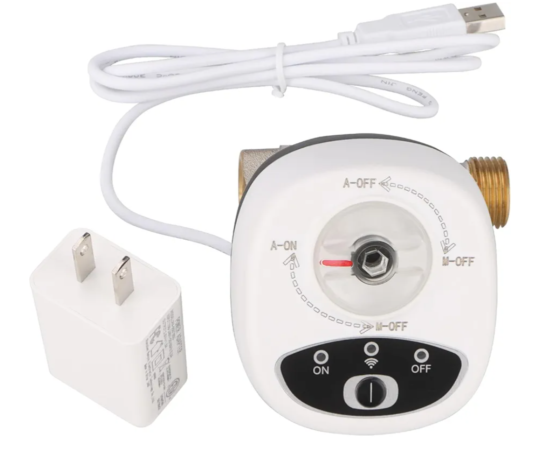 Wengart Smart Wi-Fi Water Valve Shut Off Tool,1/2‘’ Wireless Valve Controller for Water & Gas,eWeLink App,Alexa & Google Assistant,Remote Control & Timer,Emergency Manual Override,2.4GHz Wi-Fi