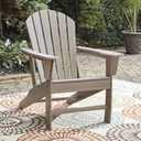 Signature Design by Ashley Sundown Treasure Outdoor Patio HDPE Adirondack Chair, Light Brown