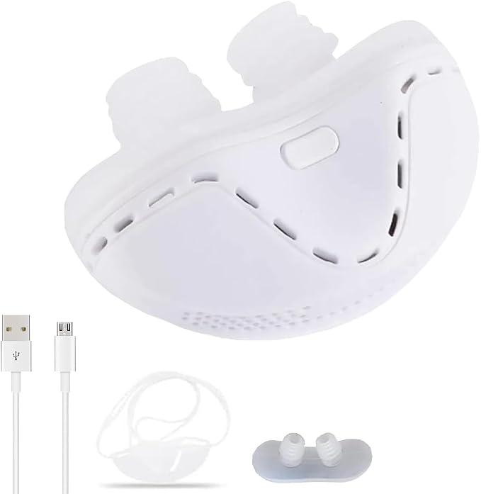 Snoring Prevention Goods, Electric Nose Clip, Electric Snoring Prevention Device, Nose Mask, Nose Plug, Silicone Nose Mask, Air Circulation, Good Sleep, Promotes Nasal Breathing, Unisex