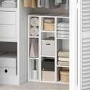 Furinno Reed 3-Tier Closet Organizers and Storage, Closet Organizer, Open Shelf Closet Storage, for Wardrobe, Bedroom, Living Room, 10-Inch Width, White, 3-Tier; 9.8" W