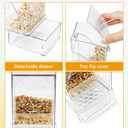 BNOSDM No Mess Bird Feeder Transparent Bird Food Container Automatic Parrot Feeder with Perch Parakeet Cage Accessories for Budgies, Canaries, Cockatoos, Finch and Lovebirds