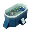 Rectangular Summer Outdoor Large Pools, Collapsible Portable Pool, Above Ground Swimming Pool For Effortless Setup (Size : 1.6m(for 1-2 people))