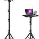 DECOSIS Projector Stand Tripod Adjustable, Laptop Height from 23.5 to 63.5 inches with Gooseneck Phone Holder, Floor for Office, Home, Stage, Studio, DJ Racks Holder Mount, 23.5inch63.5inch